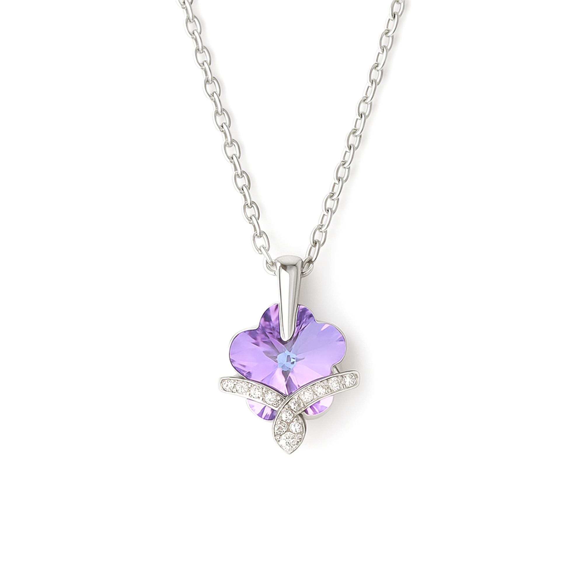 Silver Mystic Bloom Chain Pendant
