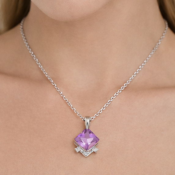 Silver Dream Square Chain Pendant