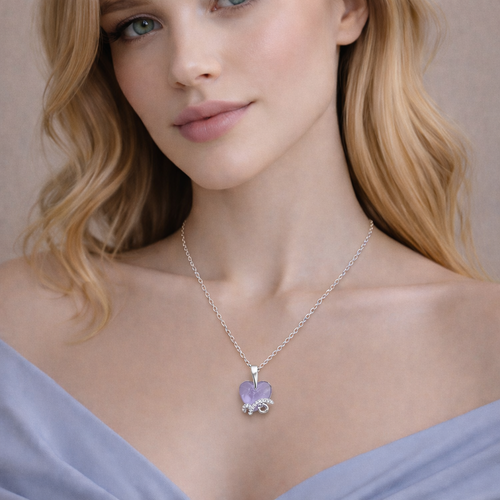 Lavender Heart Whisper Pendant