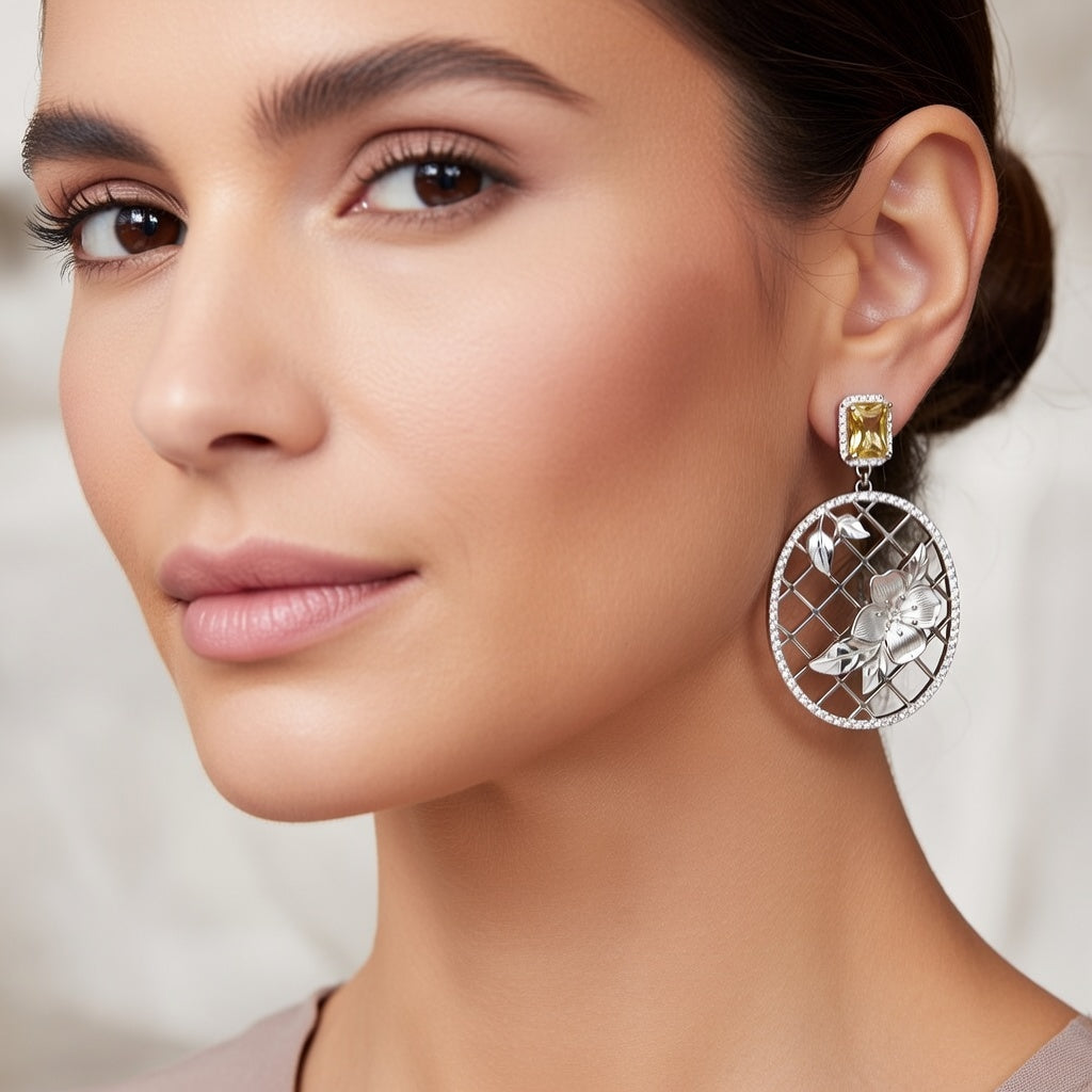 Garden Lattice Drop Earrings