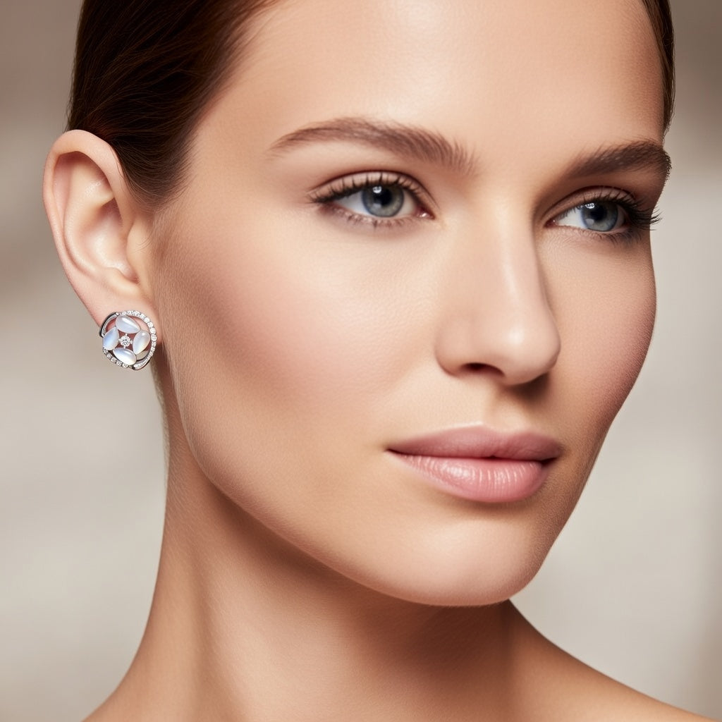Luna Petal Stud Earrings