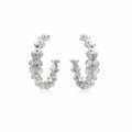 Pearl Garden Hoop Earrings