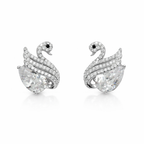 Swan Grace Diamond Stud Earrings