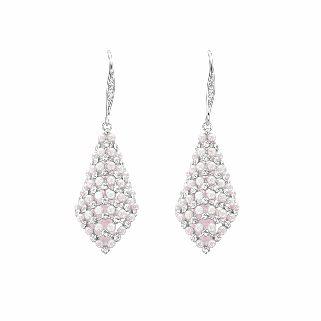 Blush Cascade Teardrop Earrings