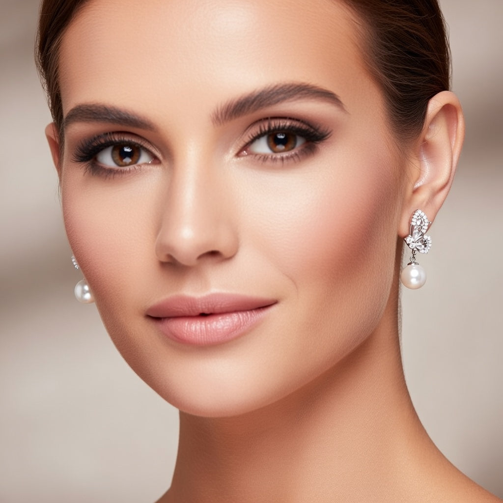 Pearl Whisper Butterfly Earrings
