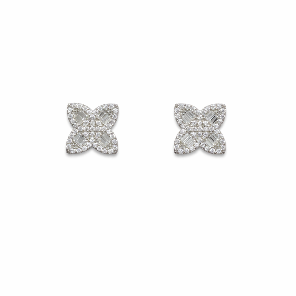 Crystal Bloom Stud Earrings