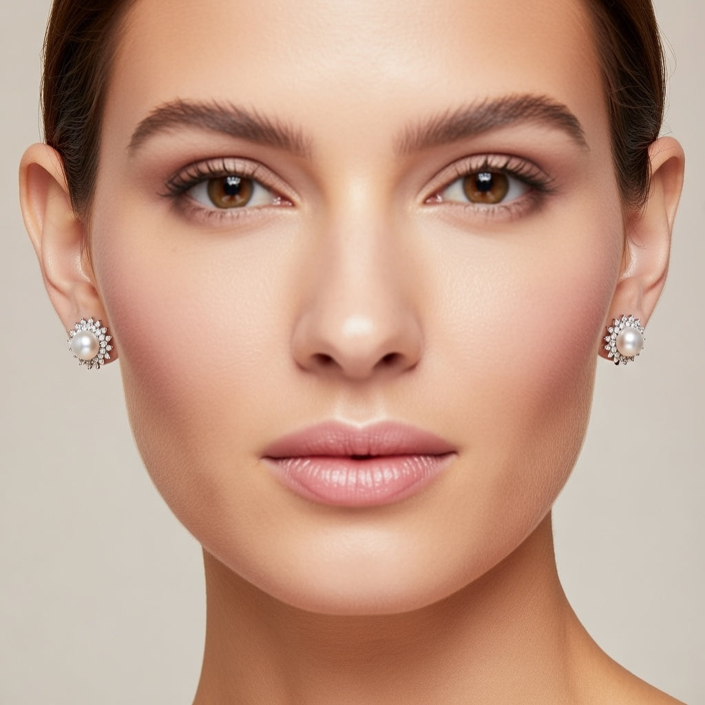 Pearl Radiance Stud Earrings
