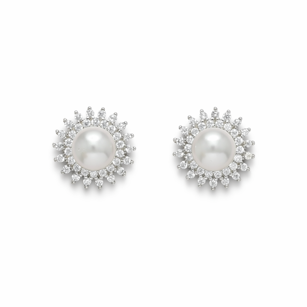Pearl Radiance Stud Earrings