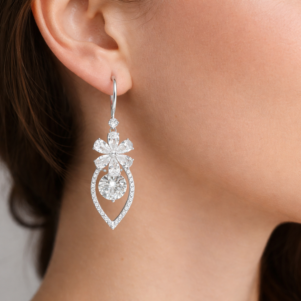 Floral Cascade Drop Earrings