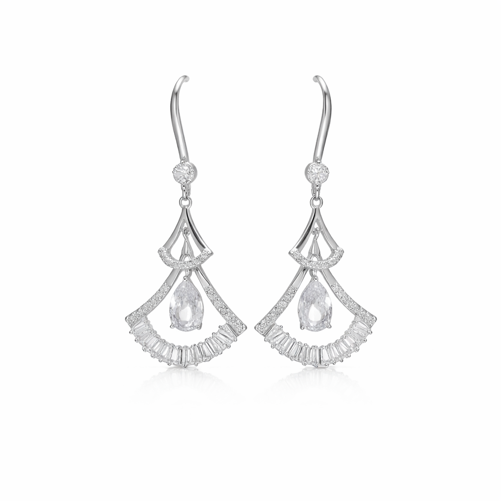 Regal Teardrop Arch Earrings