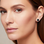 Noir Halo Stud Earrings
