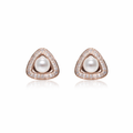 Pearl Trinity Halo Studs