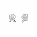 Pearl Bloom Halo Studs