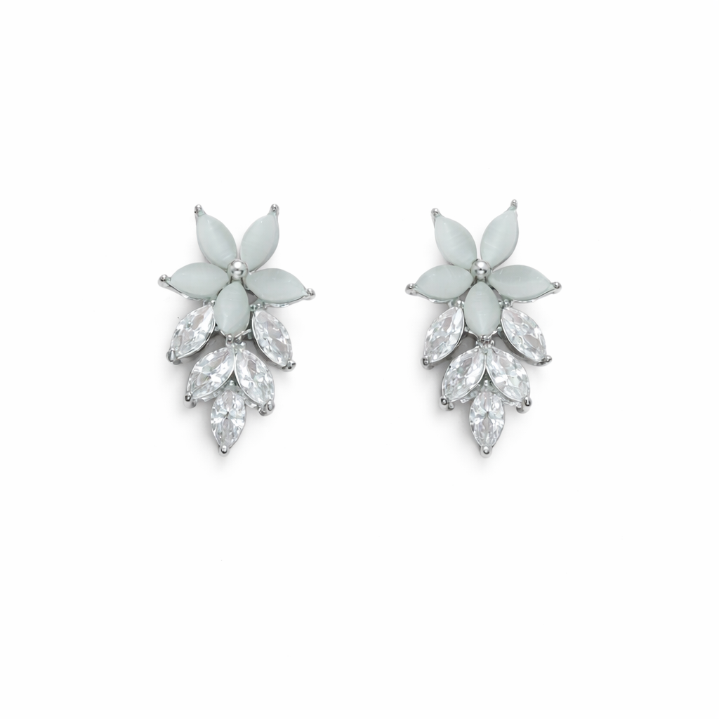 Frosted Bloom Drop Earrings