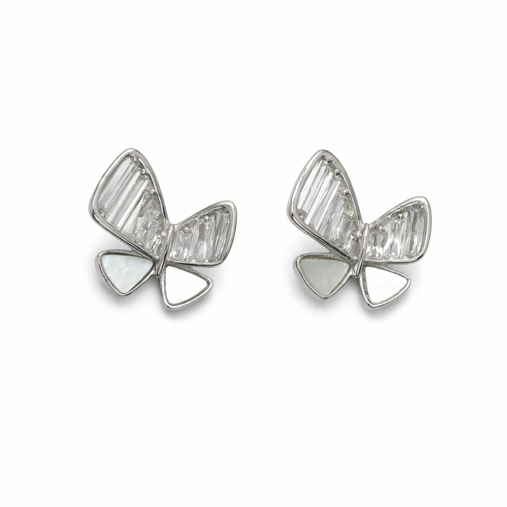 Crystal Flutter Stud Earrings