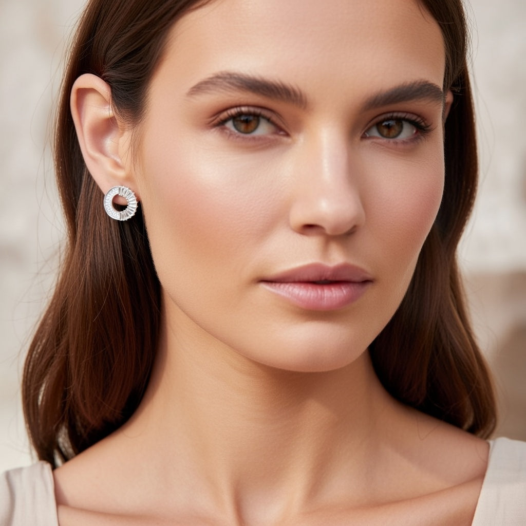 Celeste Crescent Stud Earrings