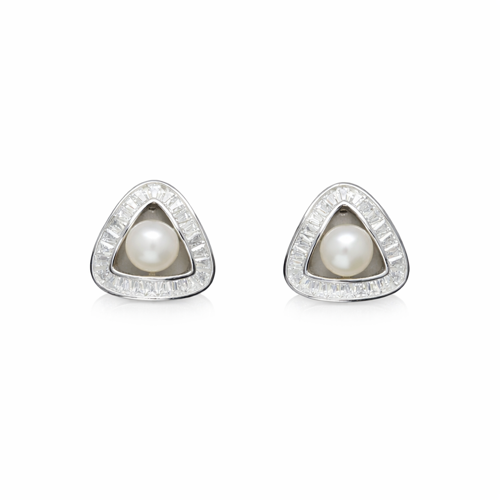Pearl Prism Stud Earrings