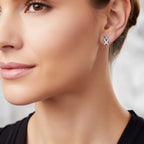 Crossed Spark Stud Earrings