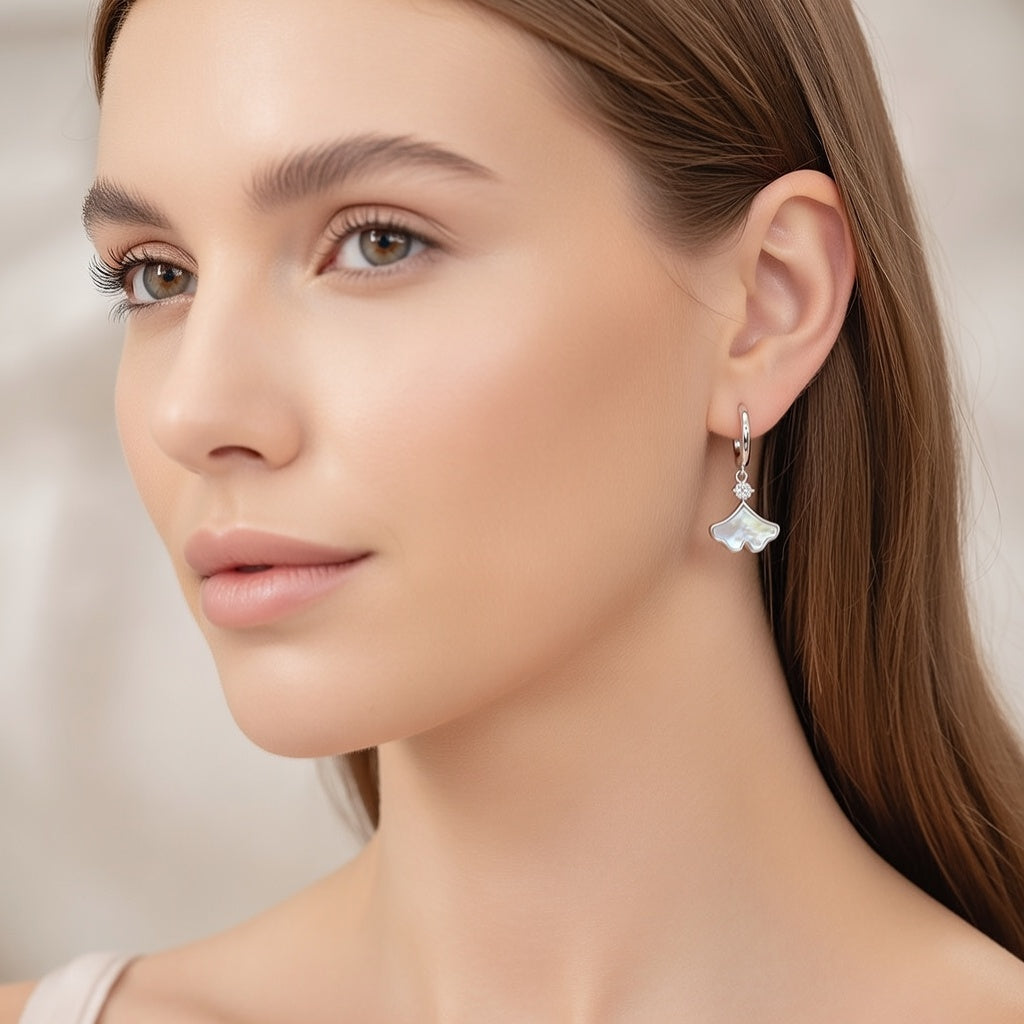 Pearl Petal Drop Earrings