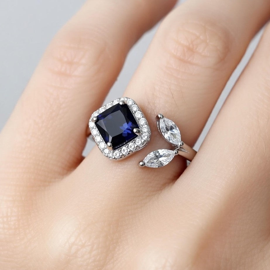 Midnight Aura Open Halo Ring