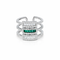Emerald Axis Open Ring