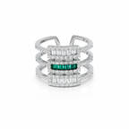 Emerald Axis Open Ring