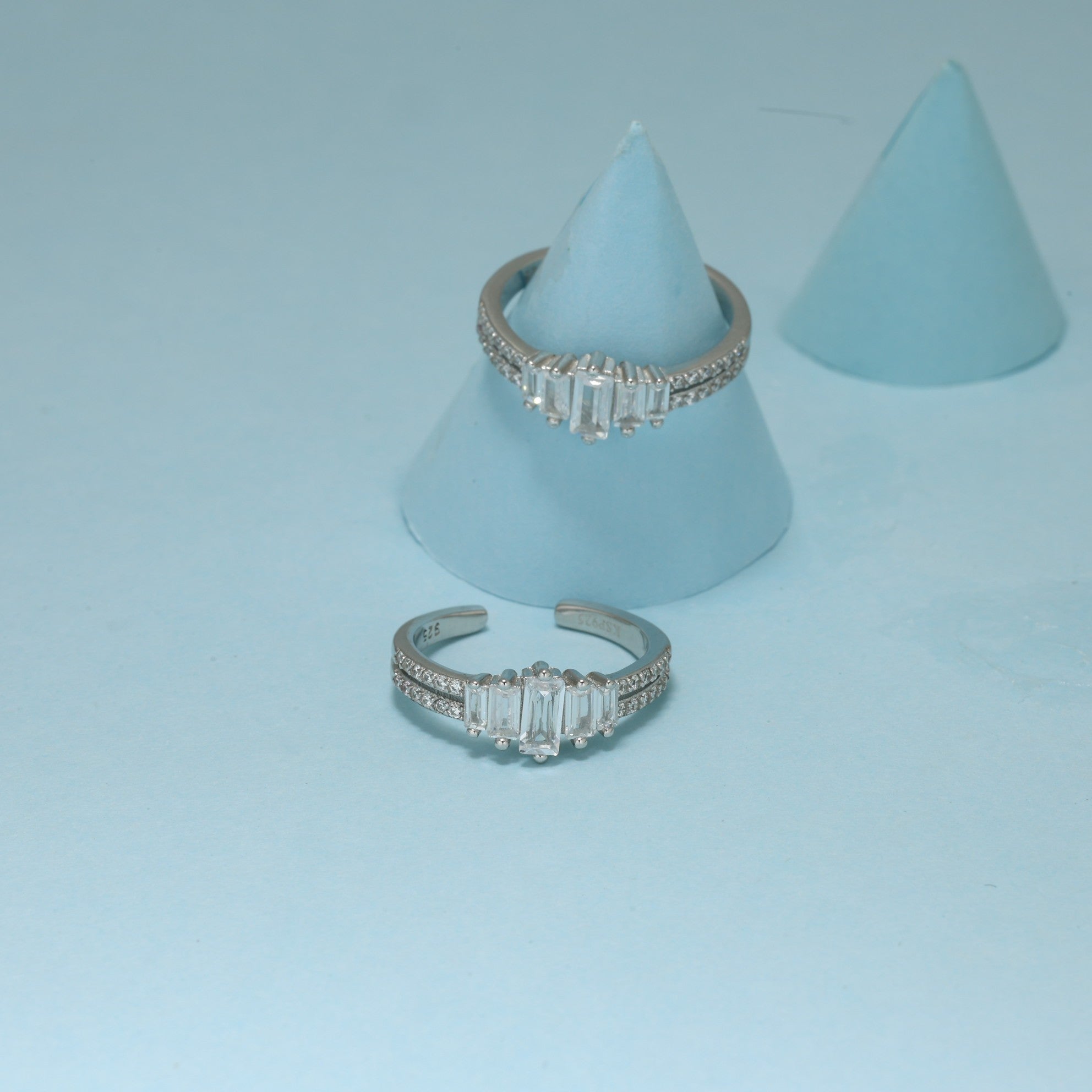 Silver DuoShine Choki & Diamond Toe Ring