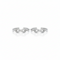 Silver EternaShine Infinity Diamond Toe Ring
