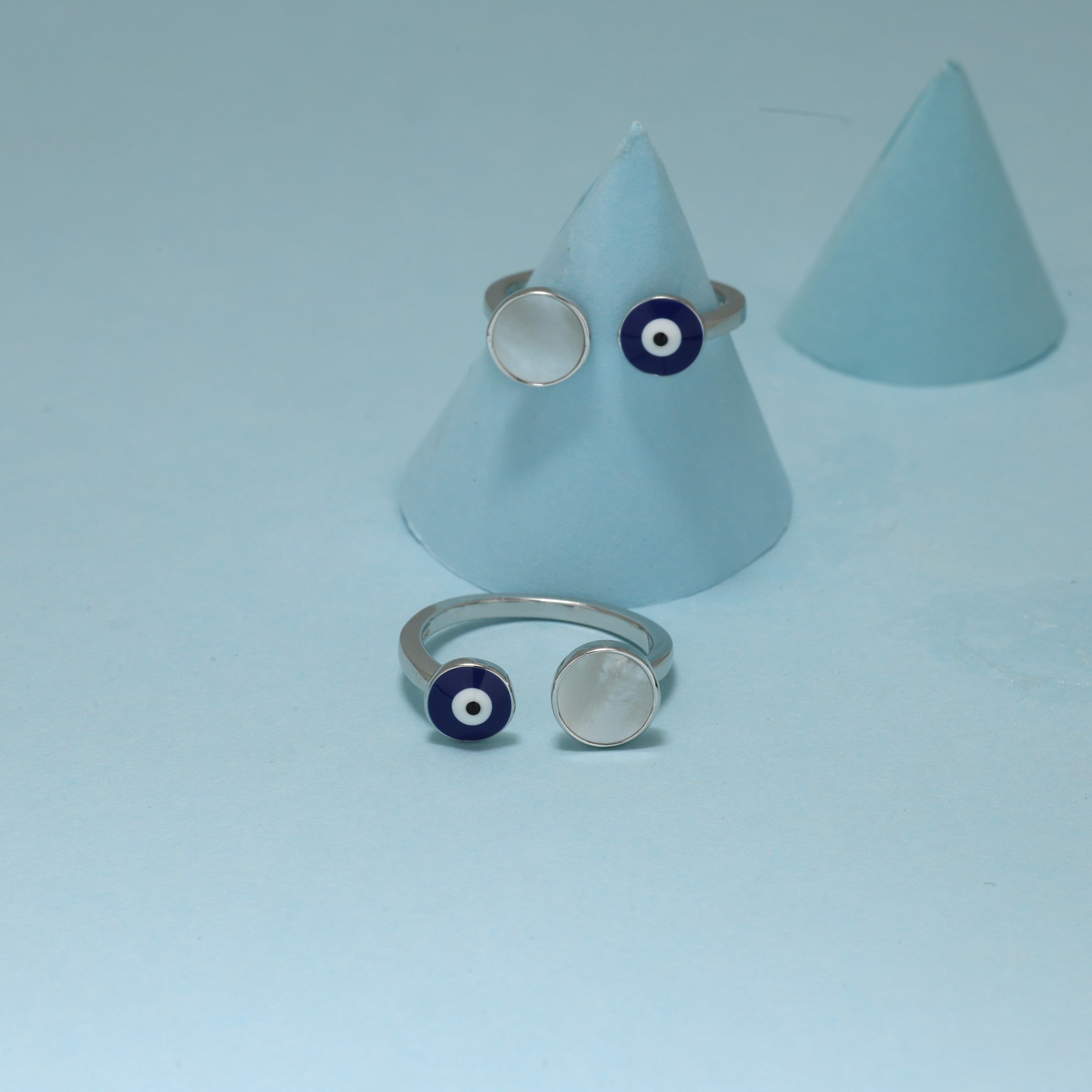 Evil Eye Harmony Dual-Stone Toe Ring