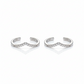 Silver CurveLite Diamond Toe Ring