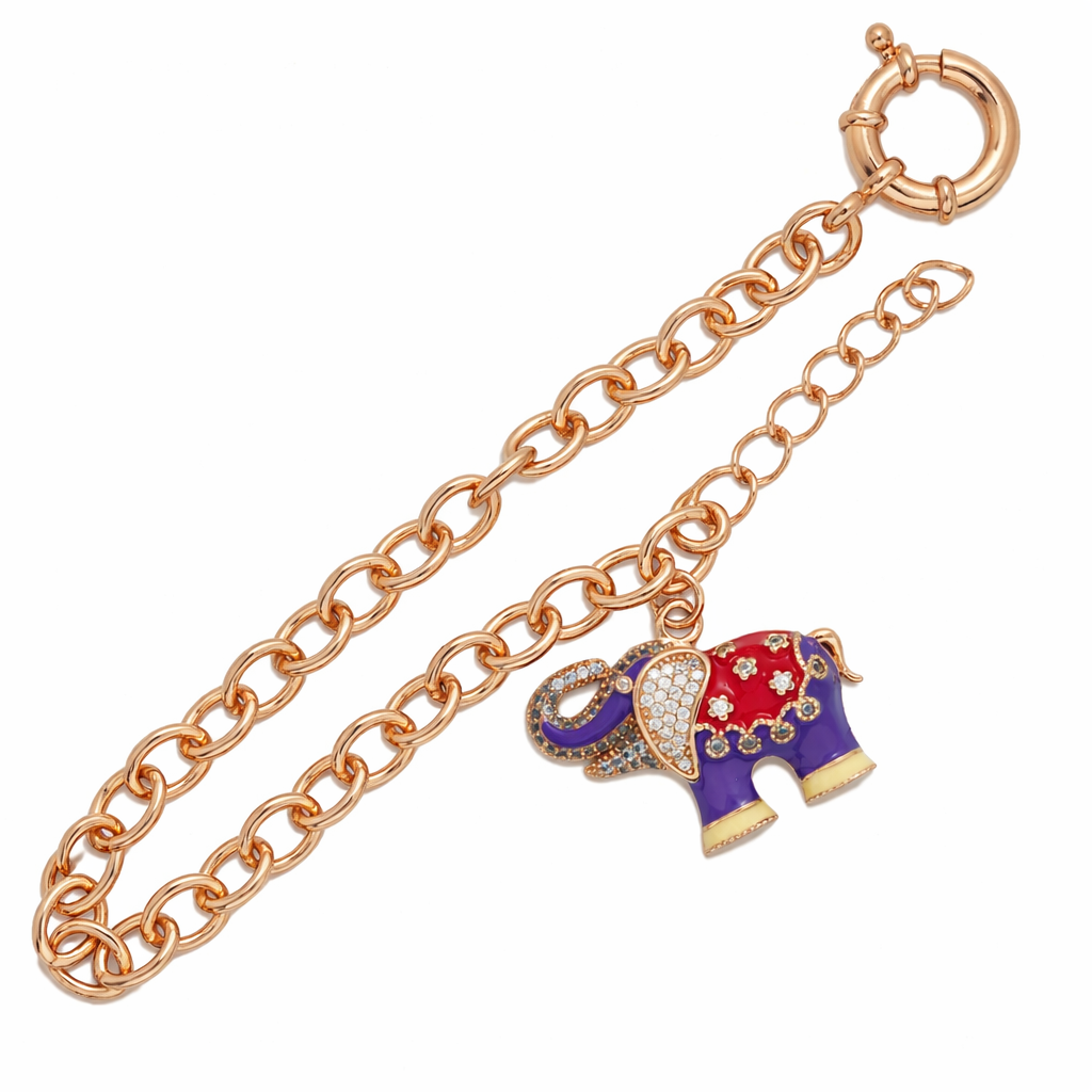 Royal Elephant Charm Bracelet