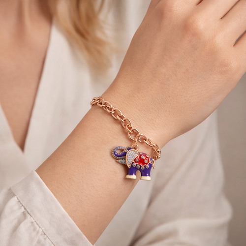 Royal Elephant Charm Bracelet