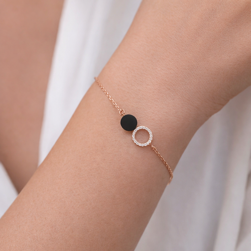 Eclipse Circle Charm Bracelet