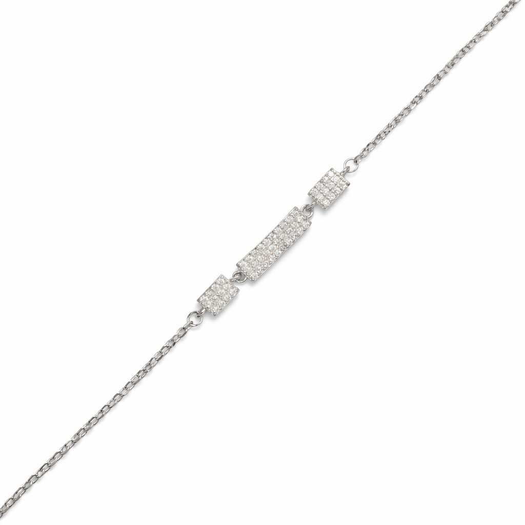 Diamond Bar Link Bracelet