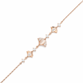 Rose Gold Floral Charm Bracelet