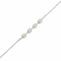Silver Square Sparkle Bracelet