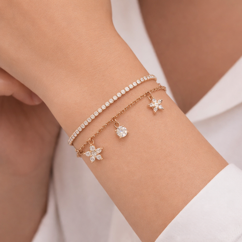 Celestial Sparkle Layered Bracelet