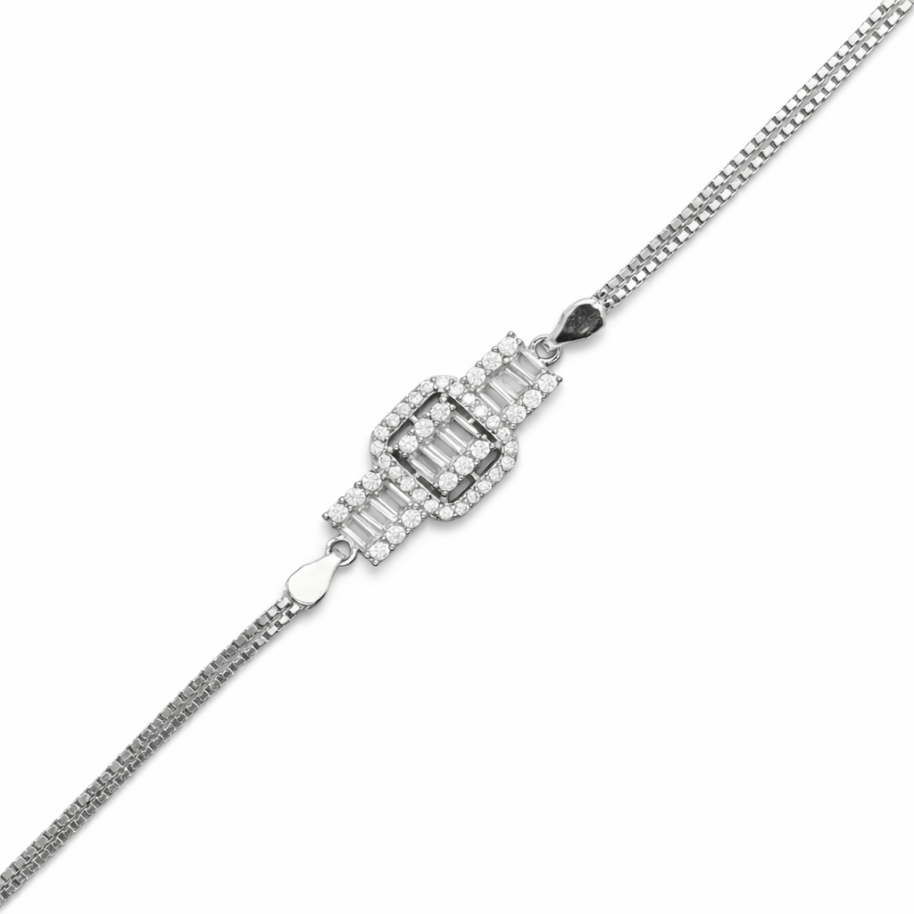 Regal Baguette Link Bracelet