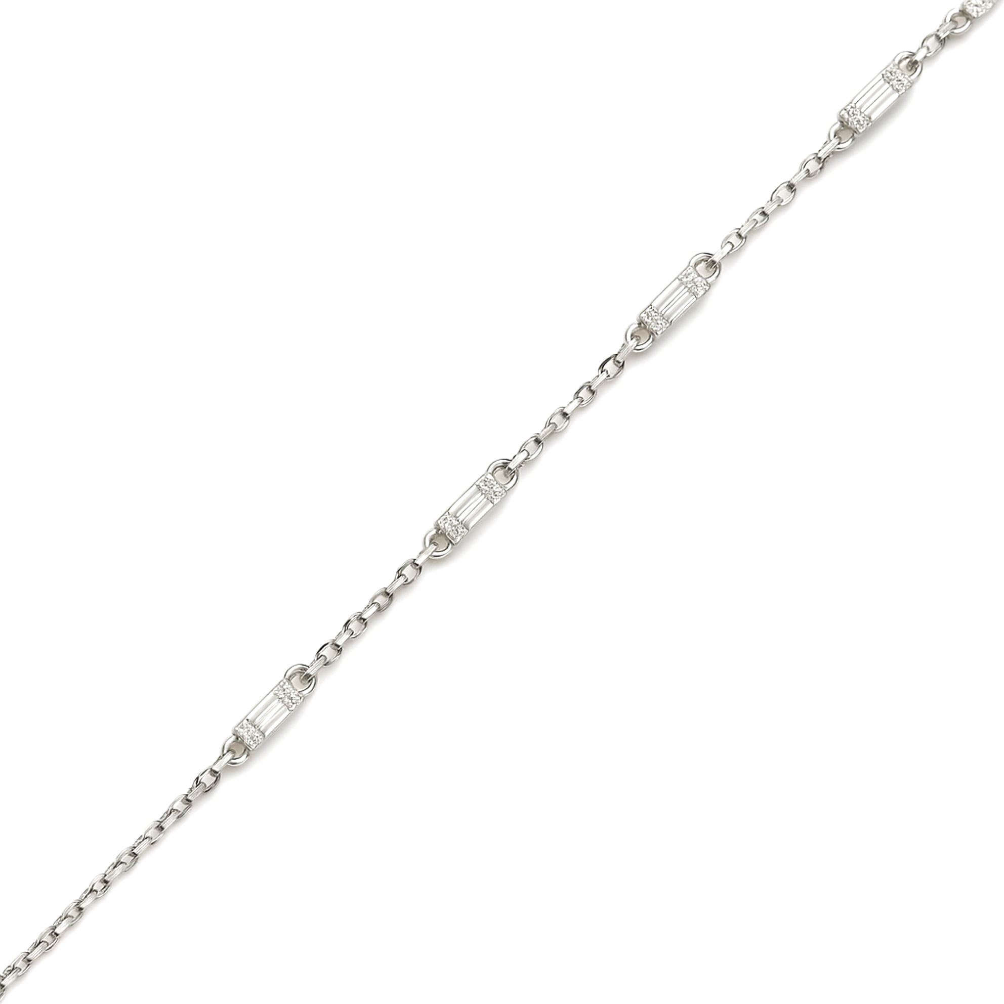 Silver DiamoQuad Bracelet