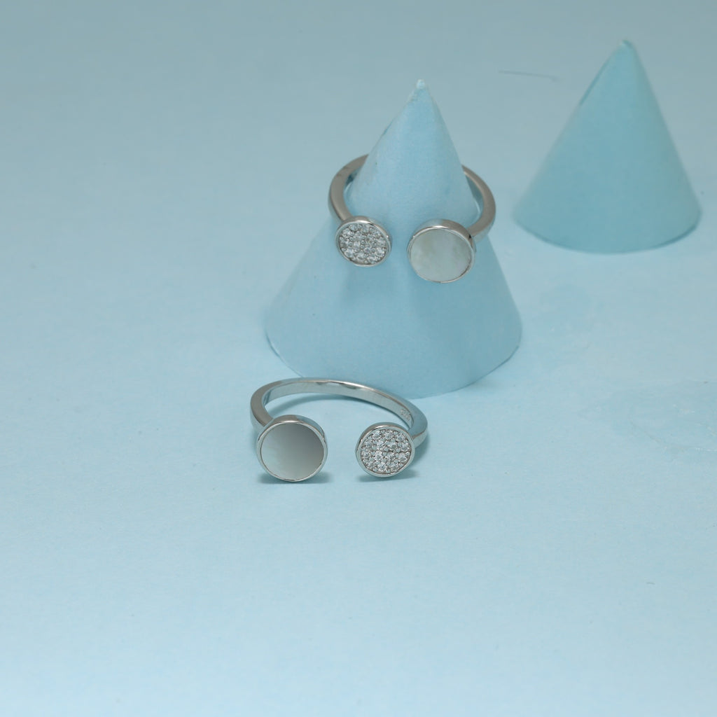 Silver Pearl Dew Diamond Toe Ring