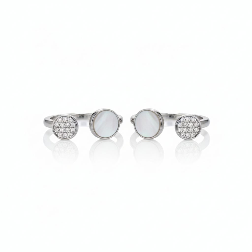 Silver Pearl Dew Diamond Toe Ring