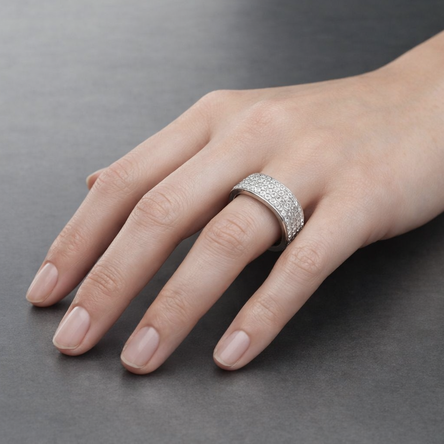 Silver Regal Square Ring