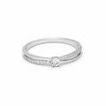 Celeste Solitaire Band Ring