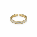 Golden Radiance Pavé Open Ring
