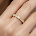 Golden Radiance Pavé Open Ring