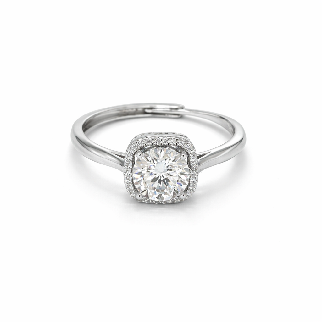 Halo Grace Solitaire Ring