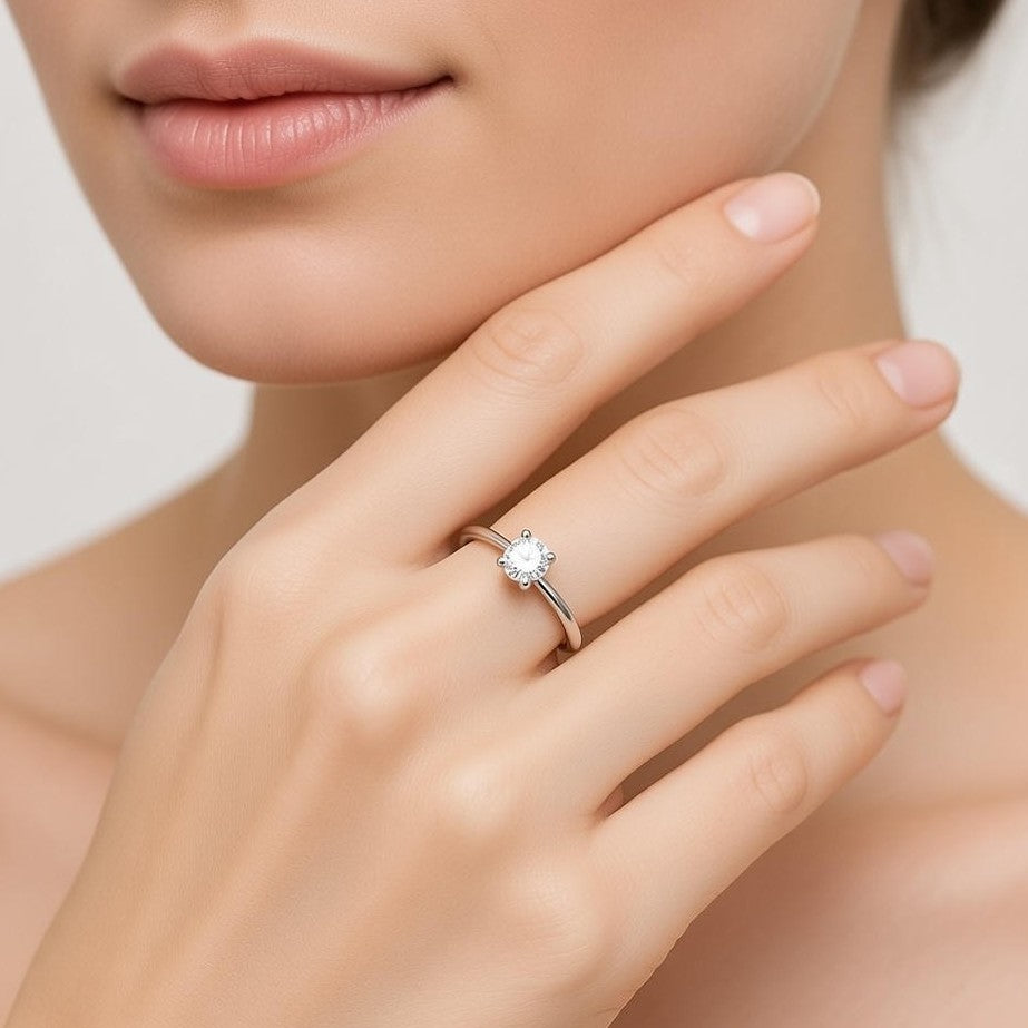 Luna Solitaire Ring