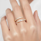 Silver Golden Grace Yellow Tone Ring