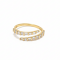 Silver Golden Grace Yellow Tone Ring