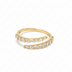 Silver Golden Grace Yellow Tone Ring